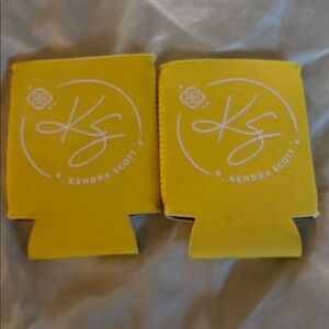Kendra Scott Yellow Can Drink Foam Coozie. 
Lot of 2. Never used